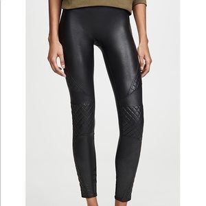 Spanx Quilted Leather Leggings